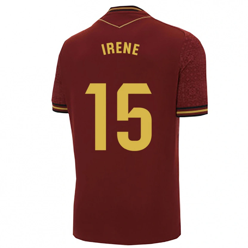 Danxen Dámské Irene Laseca Perez #15 Burgundská Zlatá Daleko Hráčské Dresy 2025/26 Dres