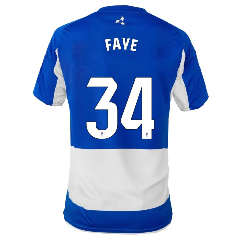 Danxen Dámské Souleymane Faye #34 Modrá Bílá Daleko Hráčské Dresy 2025/26 Dres