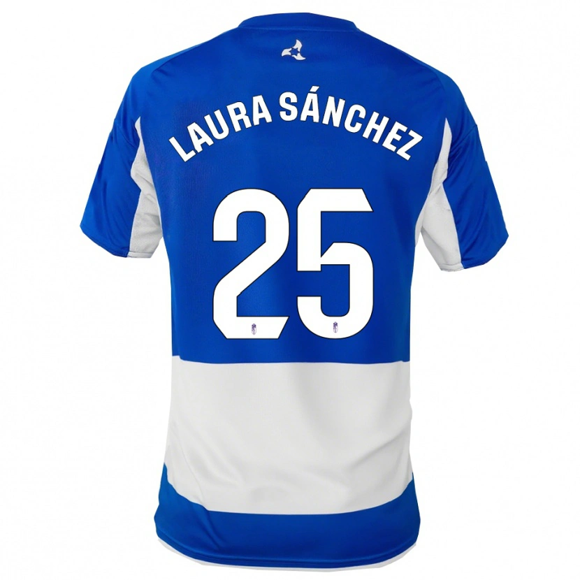 Danxen Dámské Laura Sánchez Comuñas #25 Modrá Bílá Daleko Hráčské Dresy 2025/26 Dres
