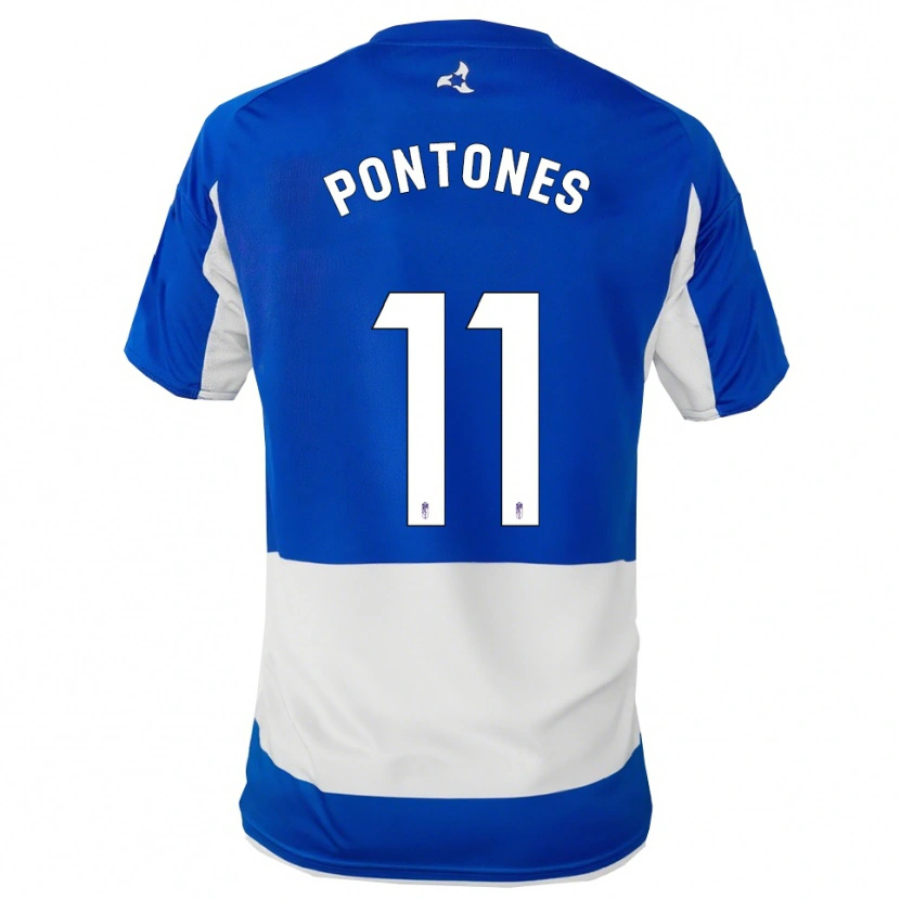 Danxen Dámské Juan Carlos Pontones #11 Modrá Bílá Daleko Hráčské Dresy 2025/26 Dres