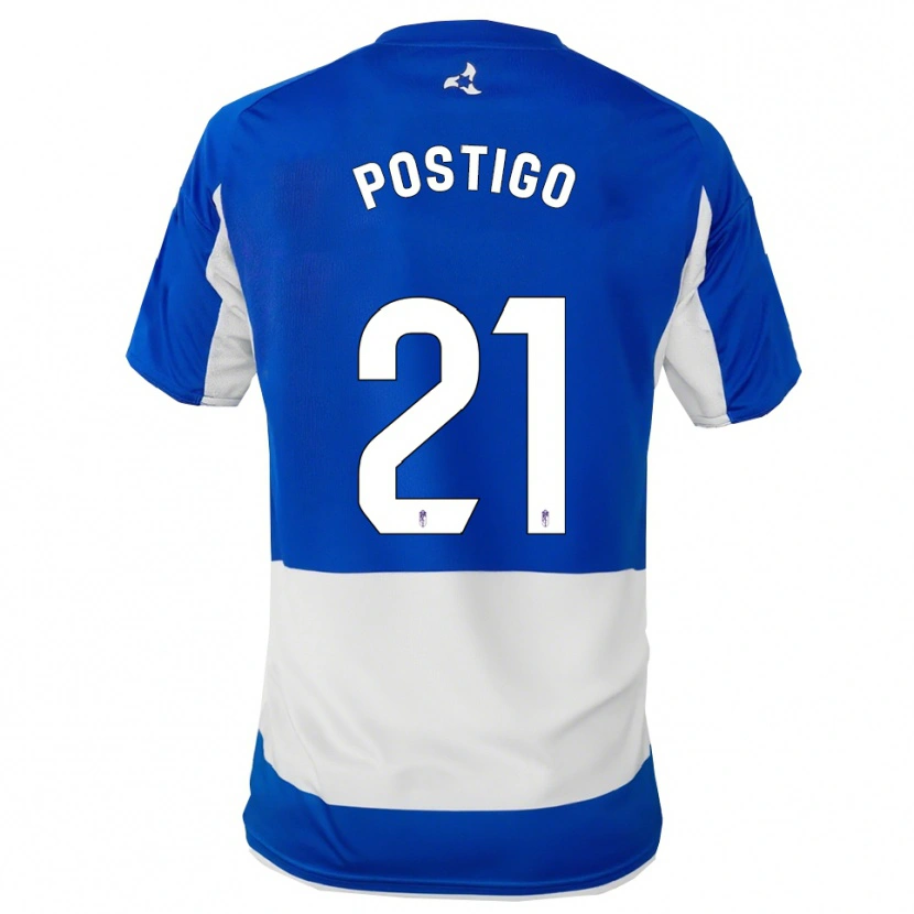 Danxen Dámské Cristina Postigo Martín #21 Modrá Bílá Daleko Hráčské Dresy 2025/26 Dres