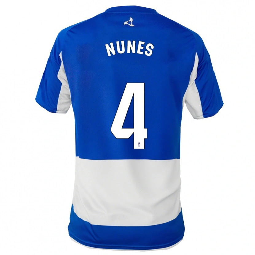 Danxen Dámské David Nunes #4 Modrá Bílá Daleko Hráčské Dresy 2025/26 Dres