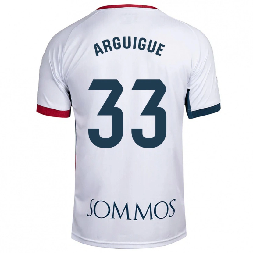 Danxen Dámské Ayman Arguigue #33 Bílá Červená Daleko Hráčské Dresy 2025/26 Dres