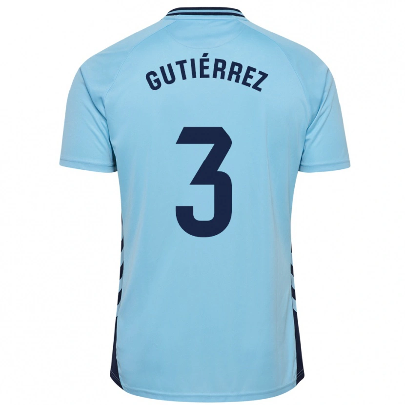 Danxen Dámské Cristian Gutiérrez #3 Nebesky Modrá Daleko Hráčské Dresy 2025/26 Dres