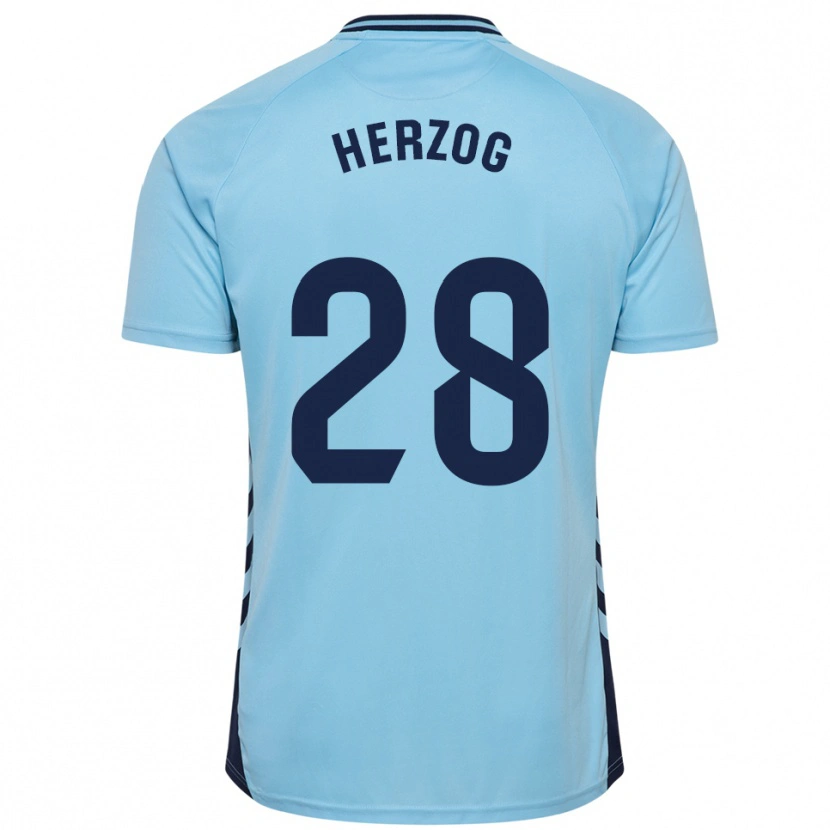Danxen Dámské Juanma Herzog #28 Nebesky Modrá Daleko Hráčské Dresy 2025/26 Dres
