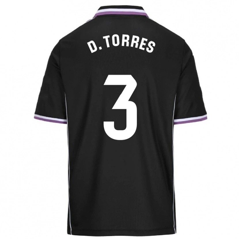 Danxen Dámské David Torres #3 Fialová Černá Daleko Hráčské Dresy 2025/26 Dres