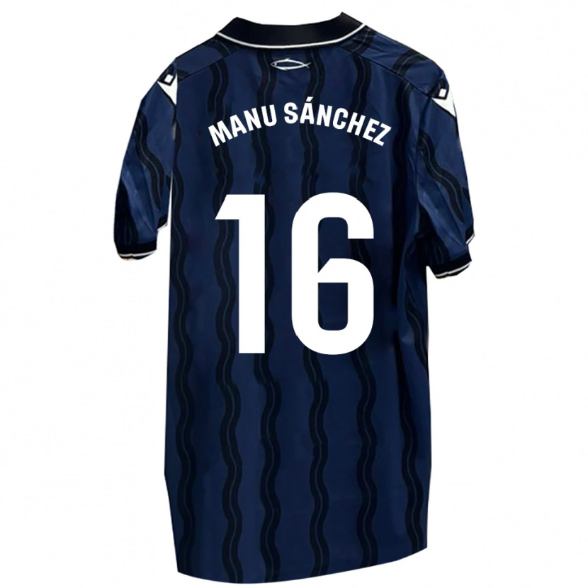 Danxen Dámské Manu Sánchez #16 Tmavě Modrá Černá Daleko Hráčské Dresy 2025/26 Dres