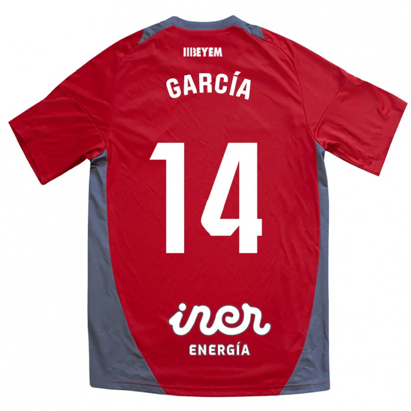 Danxen Dámské Jon García #14 Červená Šedá Daleko Hráčské Dresy 2025/26 Dres