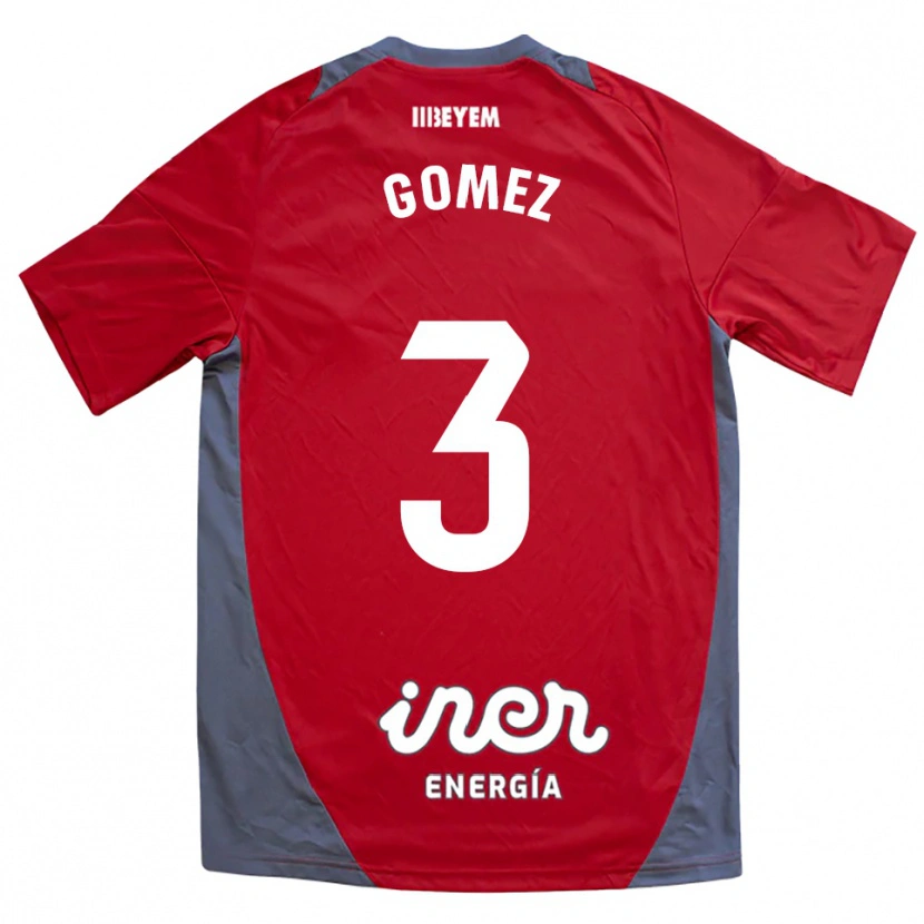 Danxen Dámské Jonathan Gómez #3 Červená Šedá Daleko Hráčské Dresy 2025/26 Dres
