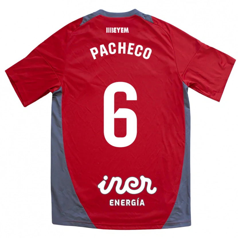 Danxen Dámské Antonio Pacheco #6 Červená Šedá Daleko Hráčské Dresy 2025/26 Dres