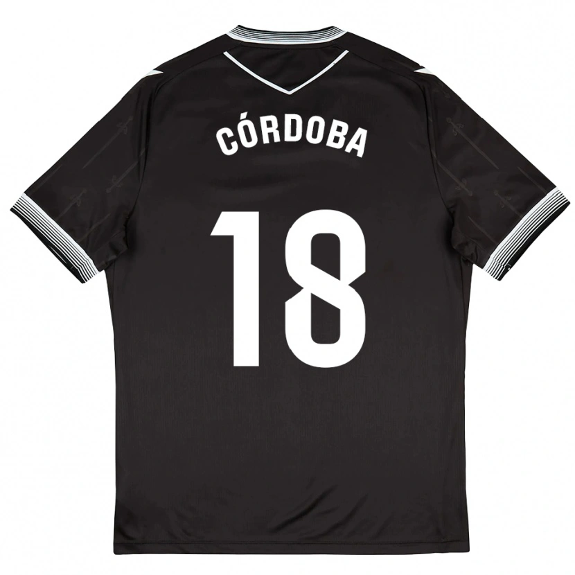 Danxen Dámské Aitor Córdoba #18 Černá Bílá Daleko Hráčské Dresy 2025/26 Dres