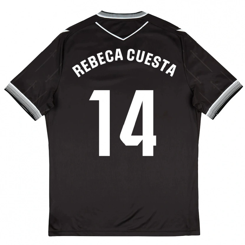 Danxen Dámské Rebeca Cuesta #14 Černá Bílá Daleko Hráčské Dresy 2025/26 Dres