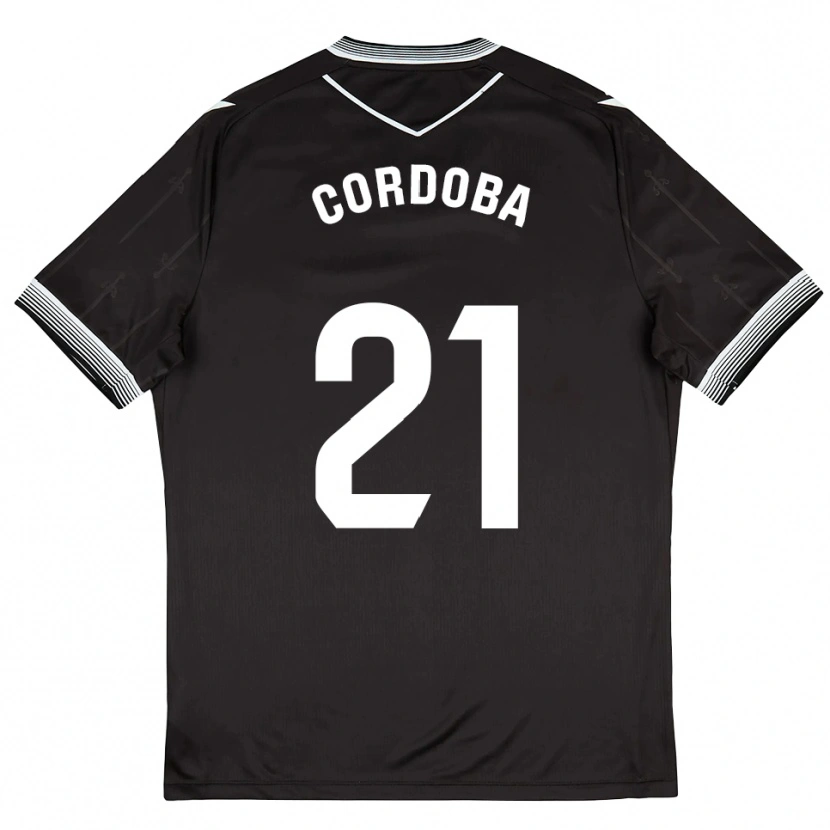 Danxen Dámské Iñigo Córdoba #21 Černá Bílá Daleko Hráčské Dresy 2025/26 Dres