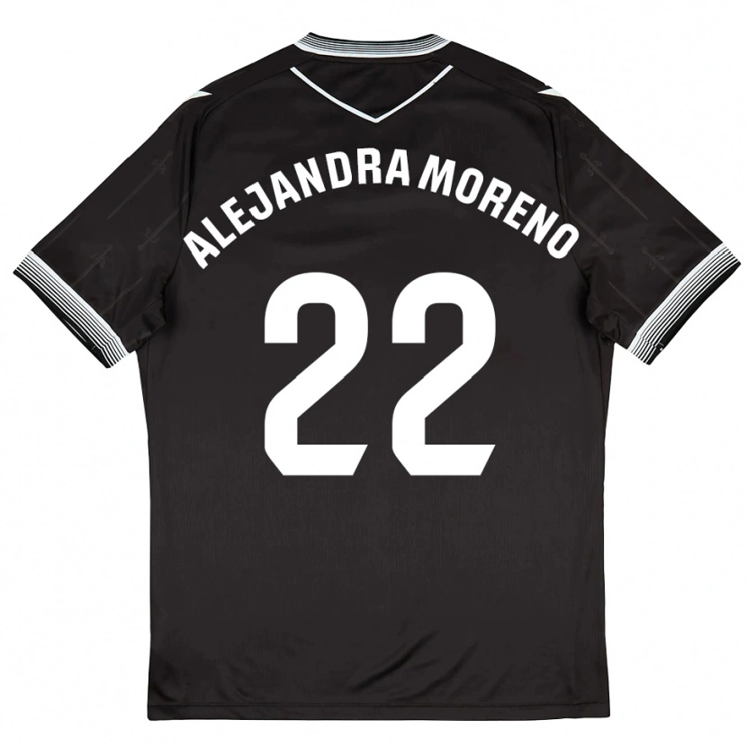 Danxen Dámské Alejandra Moreno #22 Černá Bílá Daleko Hráčské Dresy 2025/26 Dres