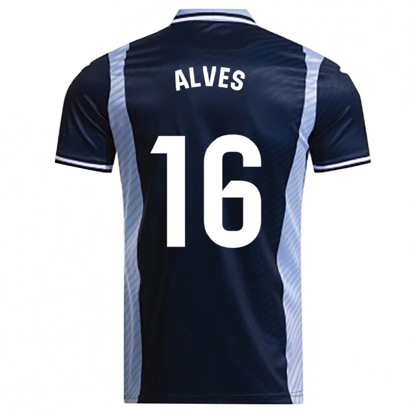Danxen Dámské Rubén Alves #16 Tmavě Modrá Nebesky Modrá Daleko Hráčské Dresy 2025/26 Dres