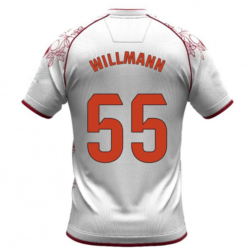 Danxen Dámské Michal Willmann #55 Bílá Burgundská Daleko Hráčské Dresy 2025/26 Dres