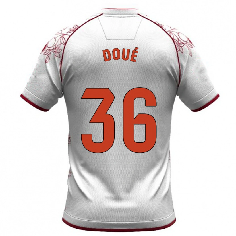 Danxen Dámské Marc-Olivier Doué #36 Bílá Burgundská Daleko Hráčské Dresy 2025/26 Dres