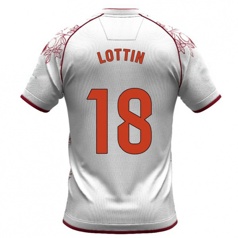 Danxen Dámské Albert Lottin #18 Bílá Burgundská Daleko Hráčské Dresy 2025/26 Dres
