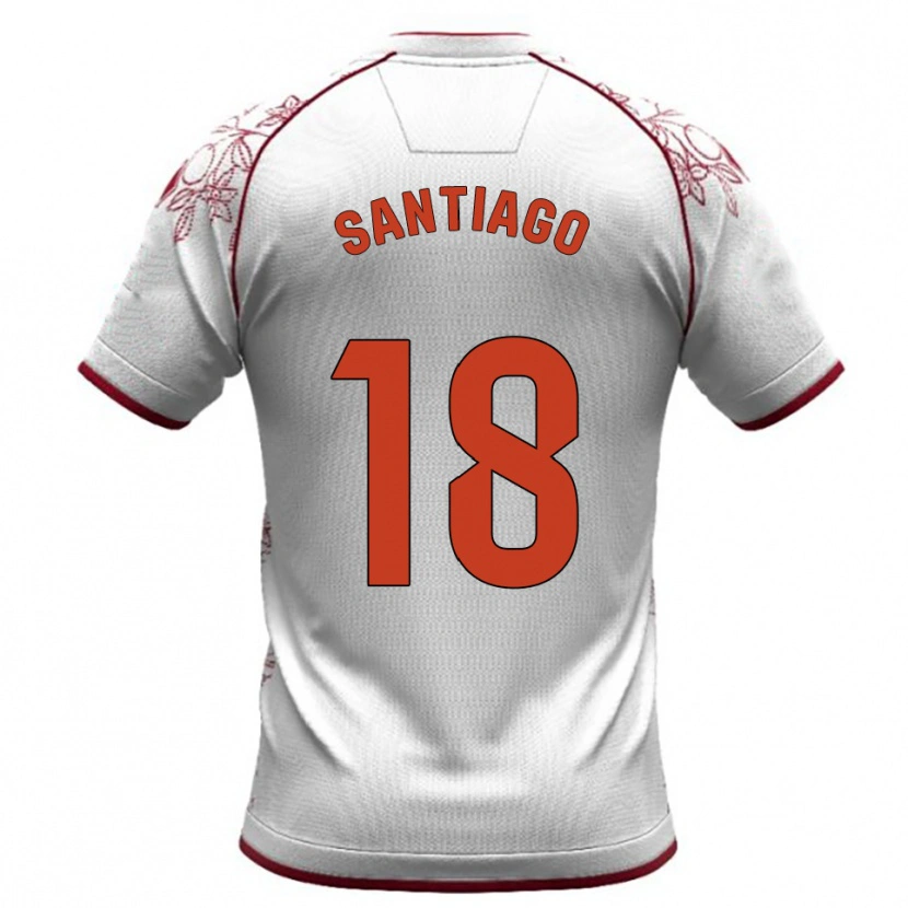Danxen Dámské Pablo Santiago #18 Bílá Burgundská Daleko Hráčské Dresy 2025/26 Dres
