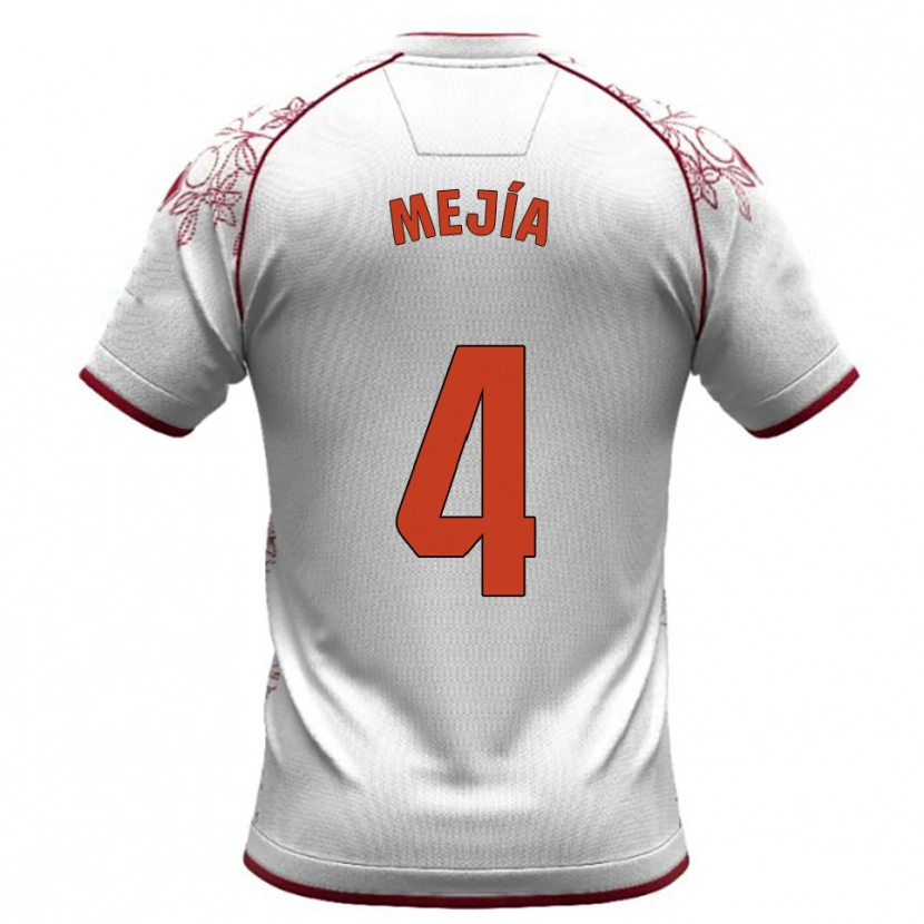 Danxen Dámské Jordan Mejía #4 Bílá Burgundská Daleko Hráčské Dresy 2025/26 Dres