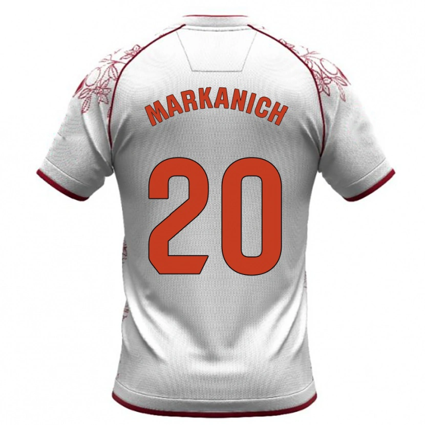 Danxen Dámské Nick Markanich #20 Bílá Burgundská Daleko Hráčské Dresy 2025/26 Dres