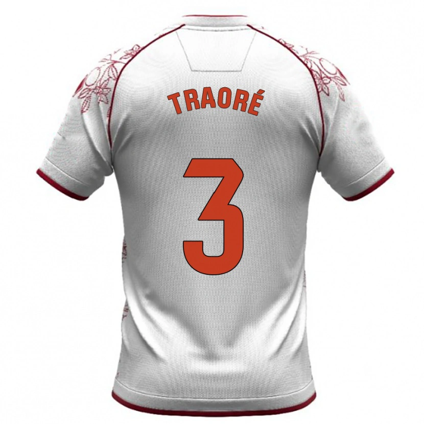 Danxen Dámské Mamadou Traoré #3 Bílá Burgundská Daleko Hráčské Dresy 2025/26 Dres