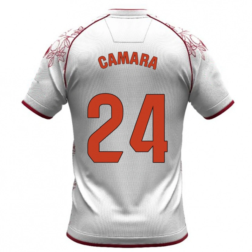 Danxen Dámské Ousmane Camara #24 Bílá Burgundská Daleko Hráčské Dresy 2025/26 Dres