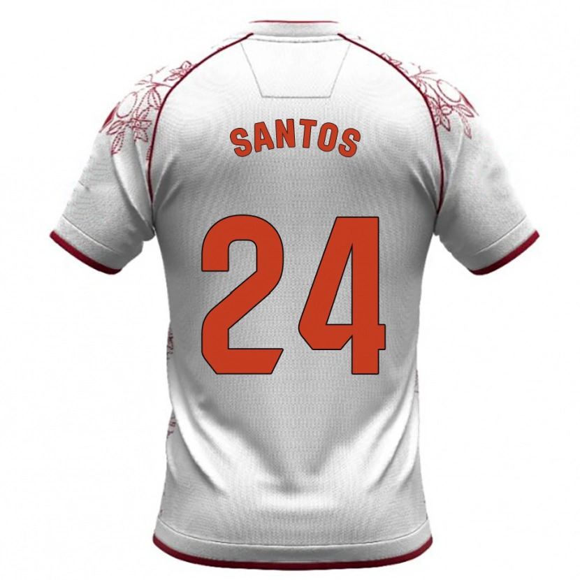 Danxen Dámské Saúl Santos #24 Bílá Burgundská Daleko Hráčské Dresy 2025/26 Dres
