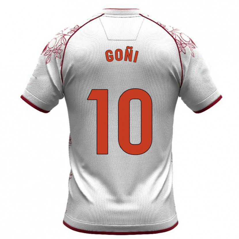 Danxen Dámské Hugo Goñi #10 Bílá Burgundská Daleko Hráčské Dresy 2025/26 Dres