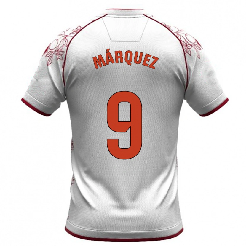 Danxen Dámské Eddiel Márquez #9 Bílá Burgundská Daleko Hráčské Dresy 2025/26 Dres