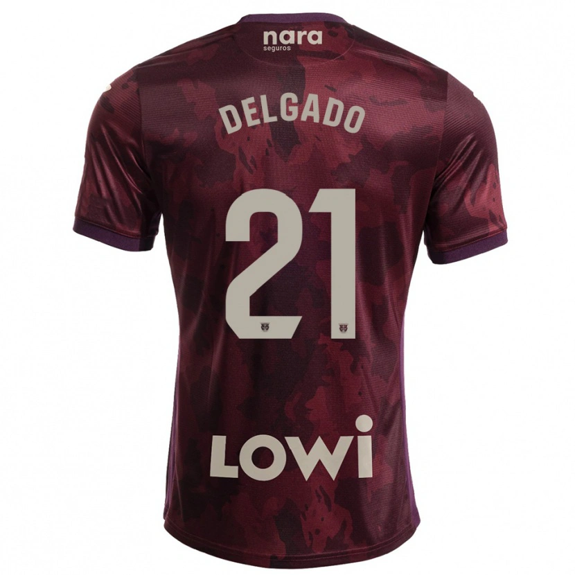 Danxen Dámské Aarón Delgado #21 Burgundská Bílá Daleko Hráčské Dresy 2025/26 Dres