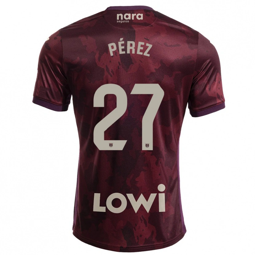 Danxen Dámské Noé Pérez #27 Burgundská Bílá Daleko Hráčské Dresy 2025/26 Dres