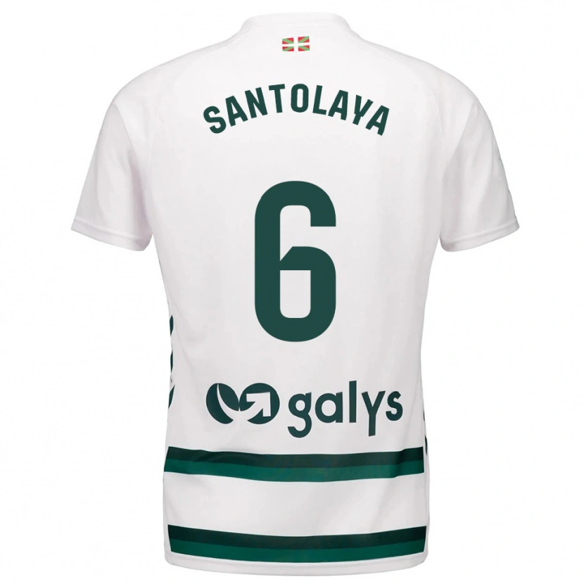 Danxen Dámské Asier Santolaya #6 Bílá Zelená Daleko Hráčské Dresy 2025/26 Dres