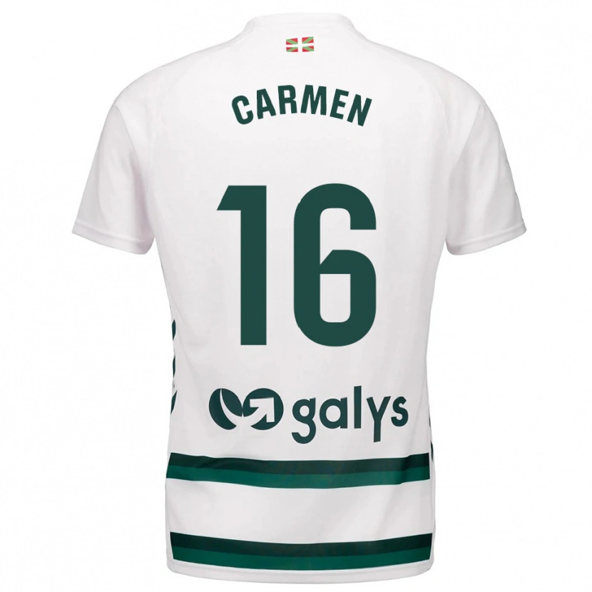 Danxen Dámské Carmen Álvarez Sánchez #16 Bílá Zelená Daleko Hráčské Dresy 2025/26 Dres