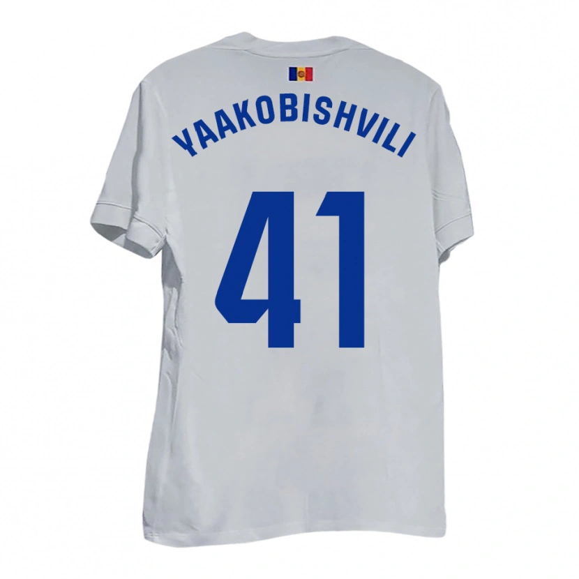 Danxen Dámské Áron Yaakobishvili #41 Bílá Modrá Žlutá Daleko Hráčské Dresy 2025/26 Dres