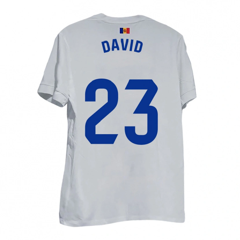 Danxen Dámské David De La Fuente #23 Bílá Modrá Žlutá Daleko Hráčské Dresy 2025/26 Dres