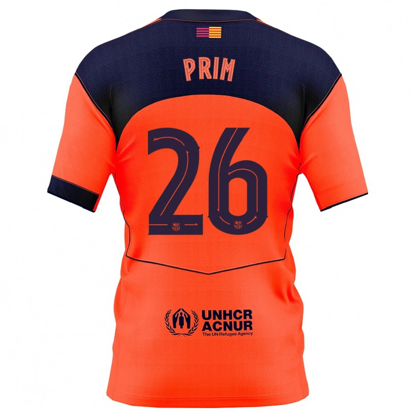 Danxen Dámské Pau Prim #26 Oranžová Tmavě Modrá Třetí Hráčské Dresy 2025/26 Dres