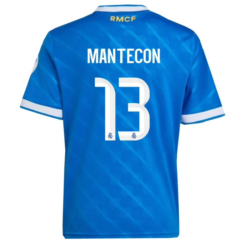 Danxen Dámské Hugo Mantecón #13 Modrá Bílá Třetí Hráčské Dresy 2025/26 Dres