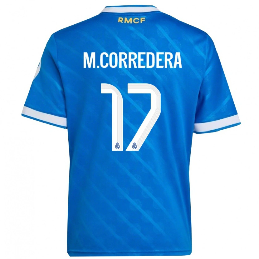 Danxen Dámské Marta Corredera #17 Modrá Bílá Třetí Hráčské Dresy 2025/26 Dres
