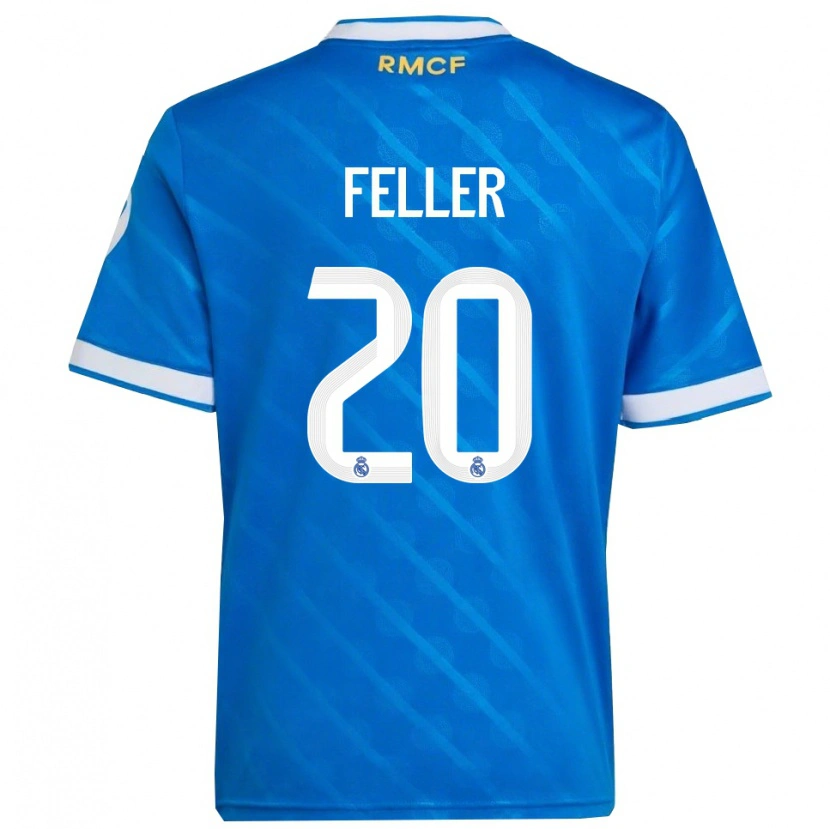Danxen Dámské Naomie Feller #20 Modrá Bílá Třetí Hráčské Dresy 2025/26 Dres