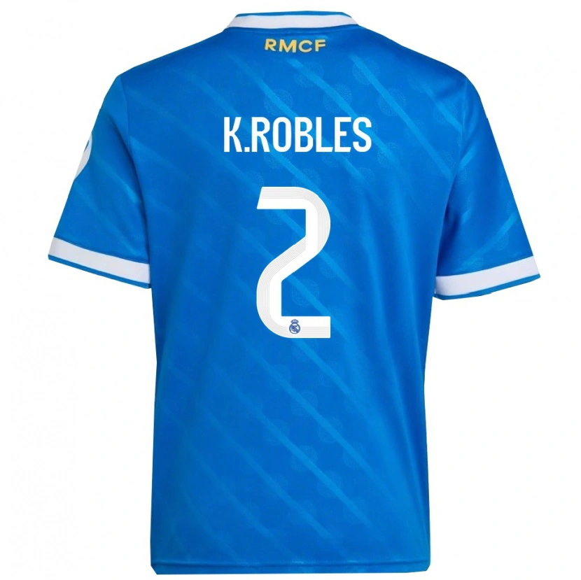 Danxen Dámské Kenti Robles #2 Modrá Bílá Třetí Hráčské Dresy 2025/26 Dres