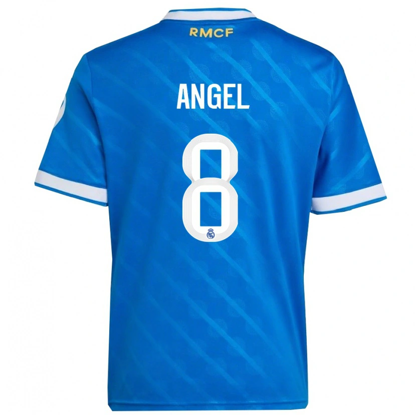 Danxen Dámské Manuel Ángel #8 Modrá Bílá Třetí Hráčské Dresy 2025/26 Dres