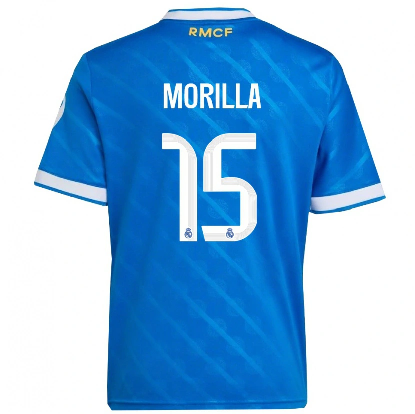 Danxen Dámské Jairo Morilla #15 Modrá Bílá Třetí Hráčské Dresy 2025/26 Dres