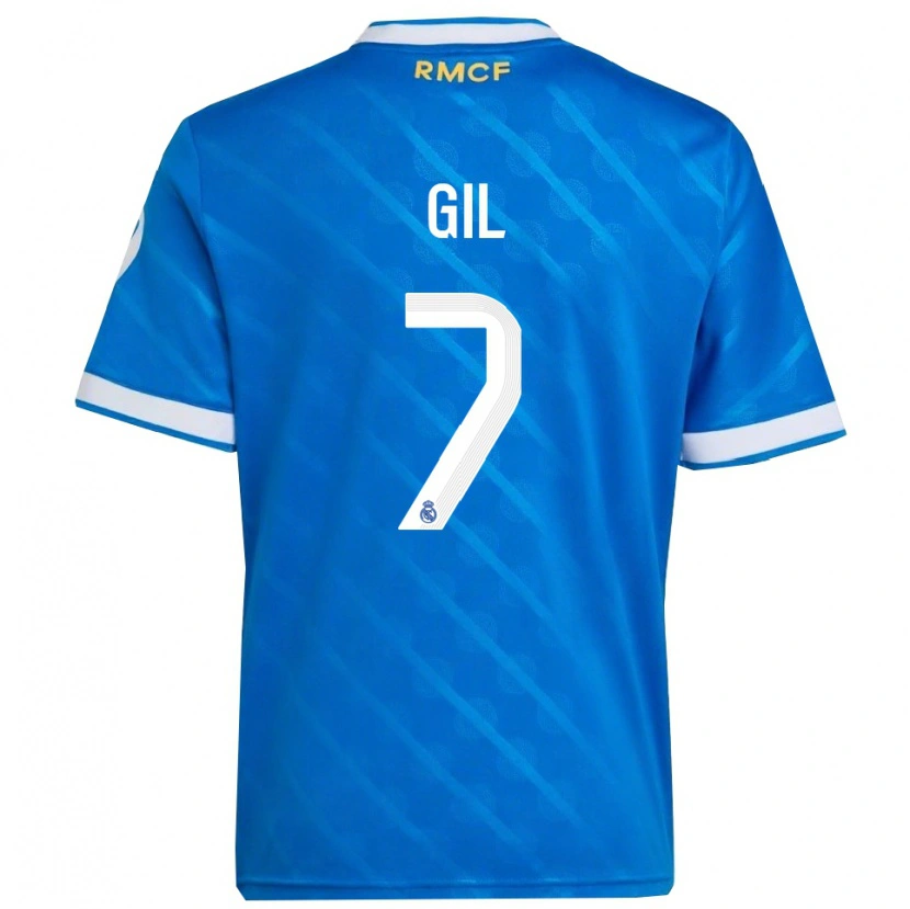 Danxen Dámské Iker Gil #7 Modrá Bílá Třetí Hráčské Dresy 2025/26 Dres