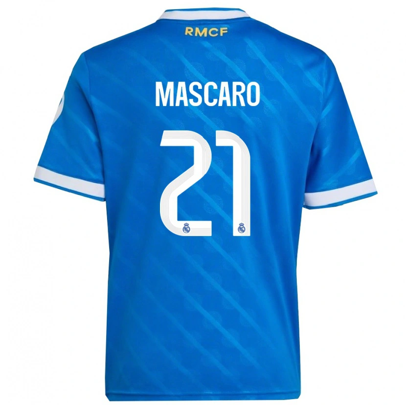 Danxen Dámské Joan Mascaró #21 Modrá Bílá Třetí Hráčské Dresy 2025/26 Dres