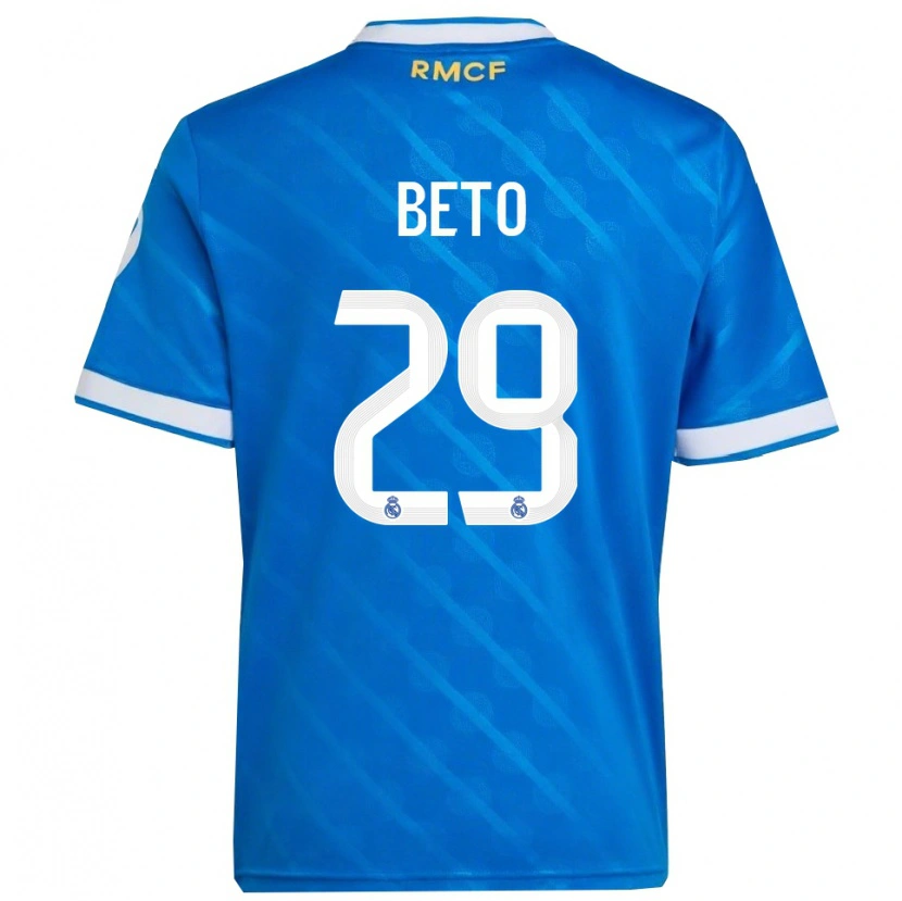 Danxen Dámské Beto Martínez #29 Modrá Bílá Třetí Hráčské Dresy 2025/26 Dres