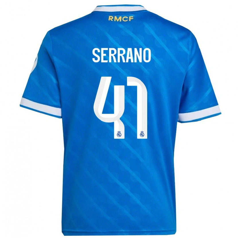 Danxen Dámské Manu Serrano #41 Modrá Bílá Třetí Hráčské Dresy 2025/26 Dres