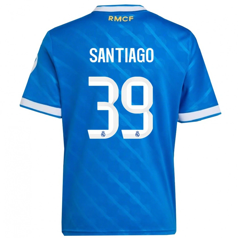 Danxen Dámské Aimar Santiago #39 Modrá Bílá Třetí Hráčské Dresy 2025/26 Dres