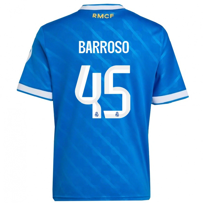 Danxen Dámské Jaime Barroso #45 Modrá Bílá Třetí Hráčské Dresy 2025/26 Dres