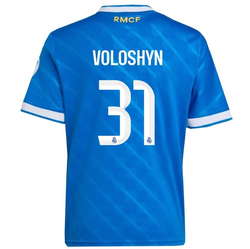 Danxen Dámské Ilya Voloshyn #31 Modrá Bílá Třetí Hráčské Dresy 2025/26 Dres